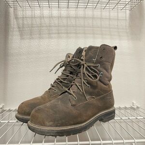 Timberland pro women's workwear work boot high top brown lace up composite toe